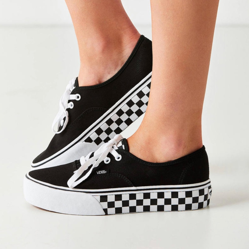 Urban outfitters Limited edition platform checkered vans